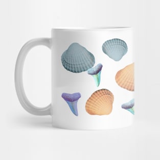 Pastel  Fossils and Shells Mug